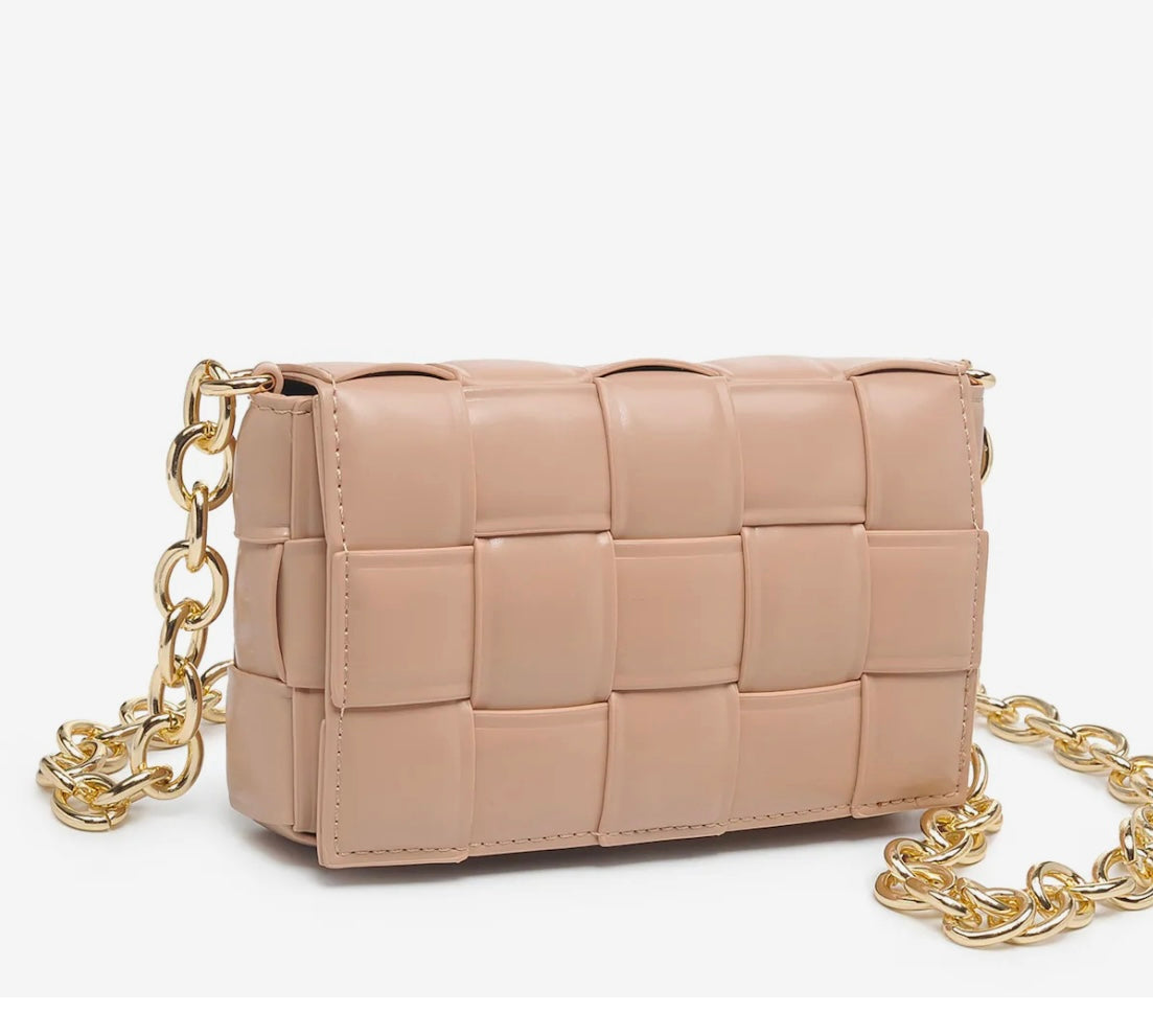 DeeVah Quilted Connect Block Crossover Bag