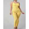 Carlisha Yellow Bodycon Jumpsuit