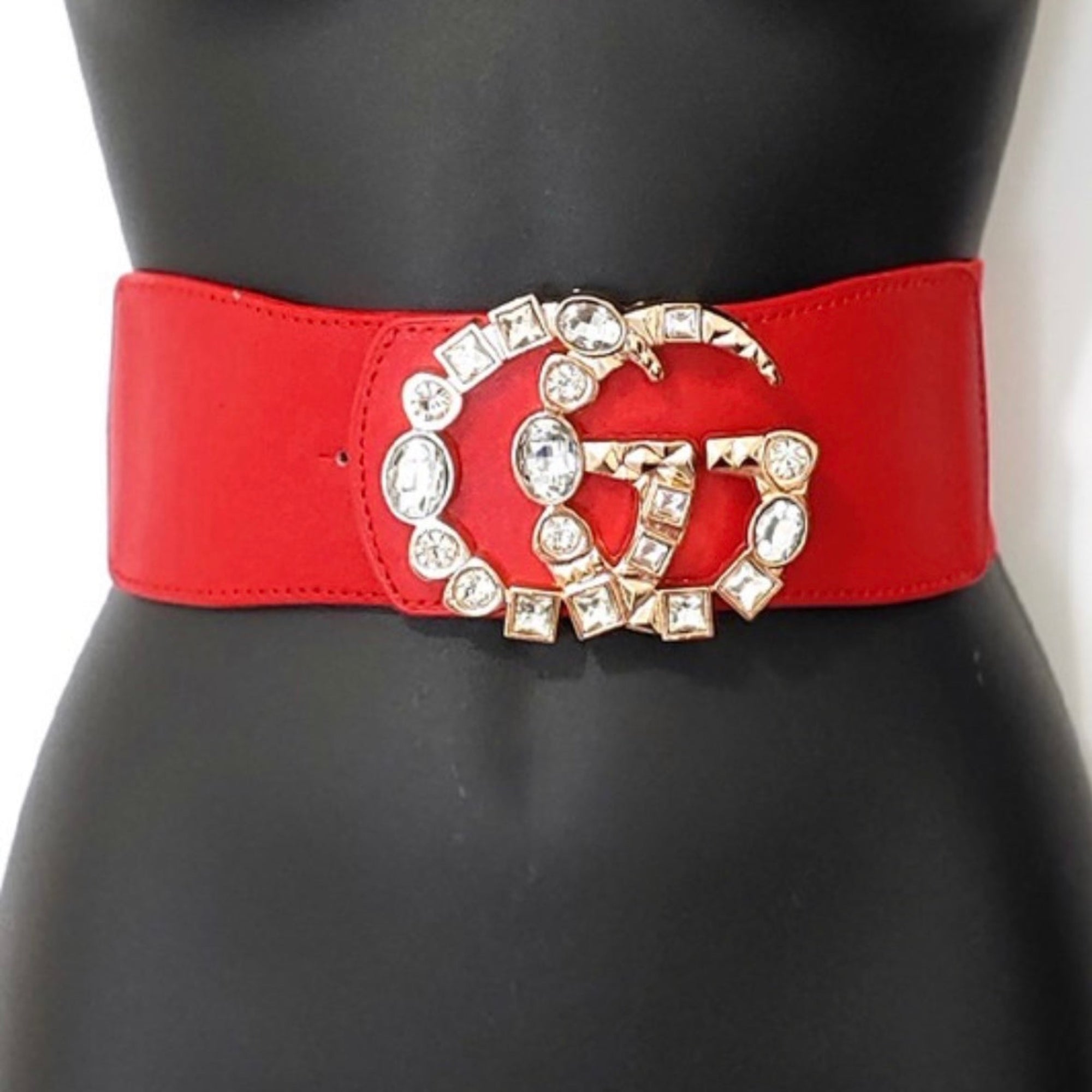 Glamour Girl Wide Elastic Fashion Belt - The Closet Connect Boutique