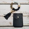Tassel Card Case  Bracelet Keychain: Black
